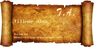 Tillner Alex névjegykártya